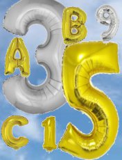 Folieballon Cijfers en Letters