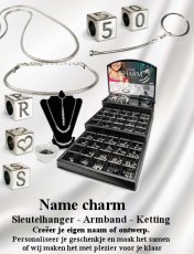 Name Charm Sleutelhanger-Armband-Ketting