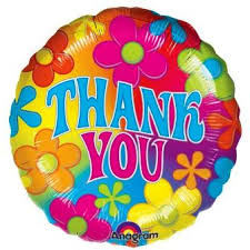 Dank u Folieballon 45cm/18" Thank You Flowers
