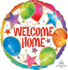 8433 Welcome Home Ballon Alu 46cm 'Stars & Balloons'