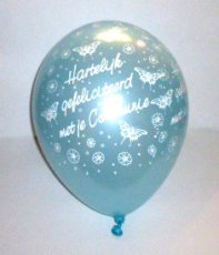 .Ballon Latex 11inch/30cm Communie Lichtblauw