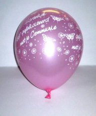 .Ballon Latex 11inch/30cm Communie Roze