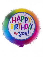 85388 Happy Birhtday Ballon Hélium 45cm 'Multicoloured letters'