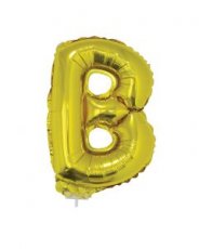 84802 Ballon Alu Doré 41cm lettre 'B'