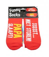 Funny socks 'Ssst...Niet storen! Papa slaapt' sokken