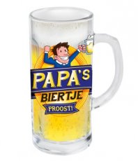 Bierglas 'Papa's biertje - Proost!'