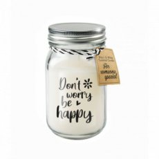 Black&White Vanilla Geurkaars - Don't worry be Happy