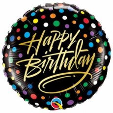 57295 Anniversaire Ballon Helium 18"/45cm Happy Birthday