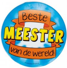 #29 Badge XL 10cm 'Beste meester'