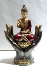 Boeddha Thai 28 cm Goud in 2 handen