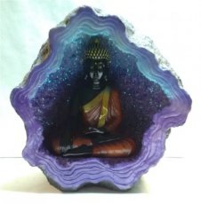 Buddha 31 cm Zwart in grot