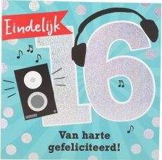 Muziekkaart Leeftijd 16 jaar