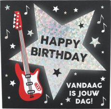 Muziekkaart Pop Up Happy Birthday, Vandaag is jouw dag!