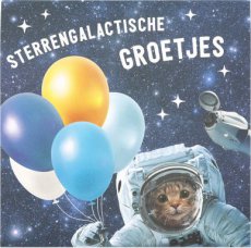 3111694-27 Muziekkaart Pop Up Sterrengalactische Groetjes...Happy Birthday