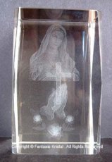 3D Laserblok Maria met kruis