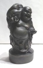 Boeddha Chinees 16 cm met reiszak op schouder
