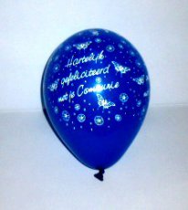 .Ballon Latex 5inch/13cm Communie Blauw