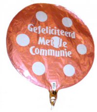 Communie Ballon Folie 18inch/45cm roos