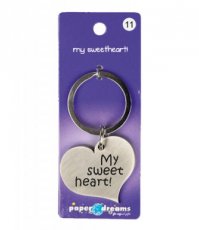 Porte-clés Coeur 'My sweet heart!'