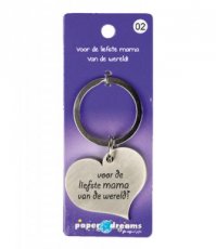 Porte-clés Coeur 'Voor de liefste mama van de wereld!'