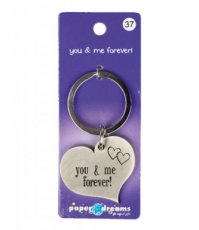 Porte-clés Coeur 'You & Me forever!'