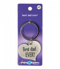 Porte-clés Coeur 'Best dad EVER!'