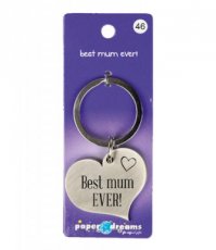 Porte-clés Coeur 'Best mum EVER!'