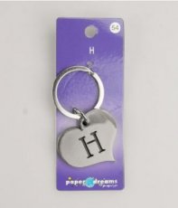 Porte-clés Coeur   'H'