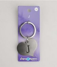 Porte-clés Coeur   'J'