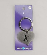 Porte-clés Coeur   'K'