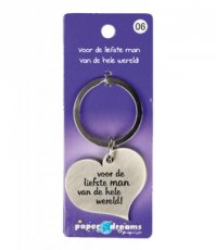 Porte-clés Coeur 'voor de liefste man van de hele wereld'