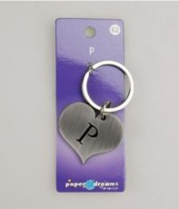 Porte-clés Coeur   'P'