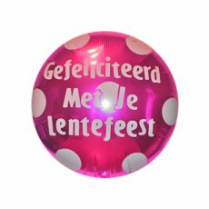 .Ballon Folie 18inch/45cm Lentefeest Magenta