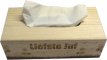 MEDOT0207 Boîte à mouchoirs en bois 27x13x8,5cm 'Liefte juf'