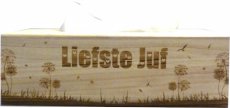 Boîte à mouchoirs en bois 27x13x8,5cm 'Liefte juf'